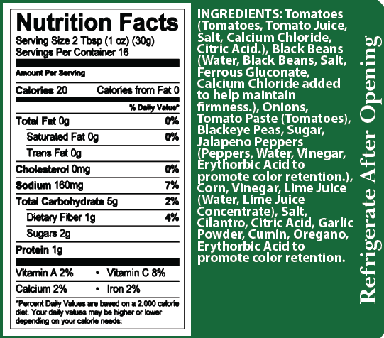 BLACK BEAN AND HERB SALSA- FULL CASE (12 BOTTLES)