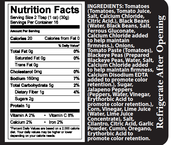 BEAN AND JALAPENO SALSA- FULL CASE (12 BOTTLES)
