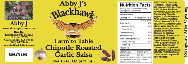 CHIPOTLE ROASTED GARLIC SALSA- HALF CASE (6 BOTTLES)